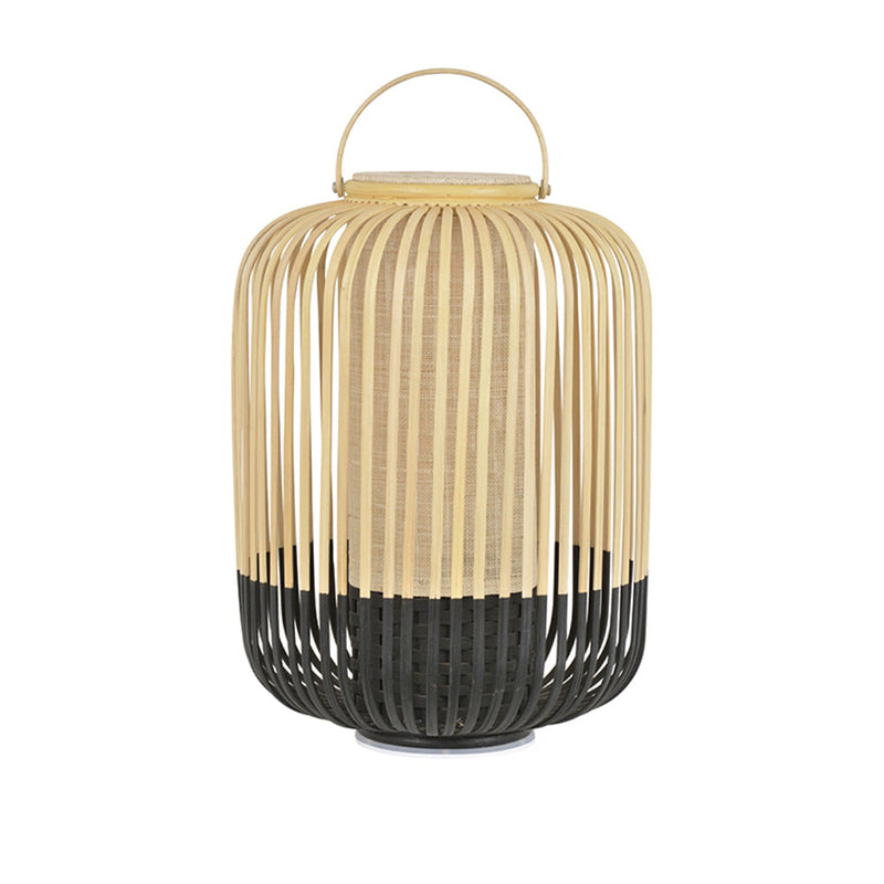 Bamboo LED outdoor lantern, Black/White