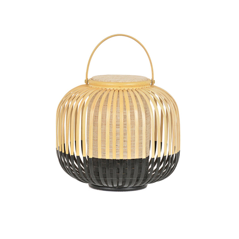 Bamboo LED outdoor lantern, Black/White