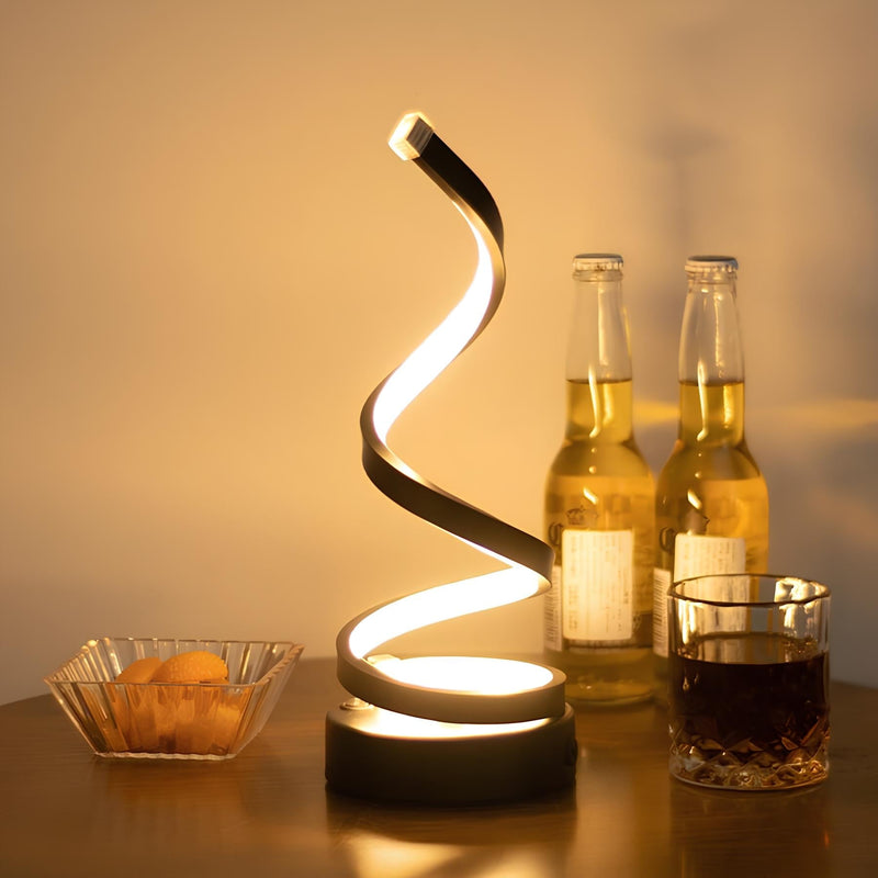 Lampe de table en spirale