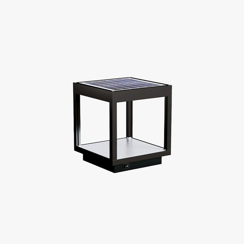 Outdoor Solar Lighting Square Modern, Black