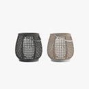 Lanterne solaire LED, noir/beige