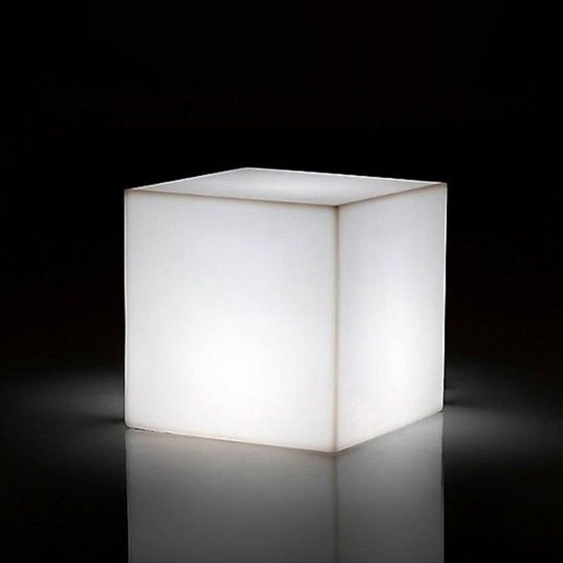 Lampe d'extérieur moderne en forme de cube, blanche