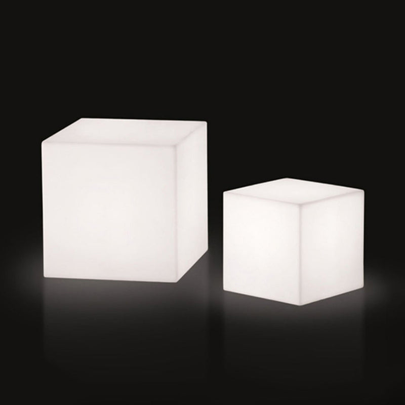 Lampe d'extérieur moderne en forme de cube, blanche