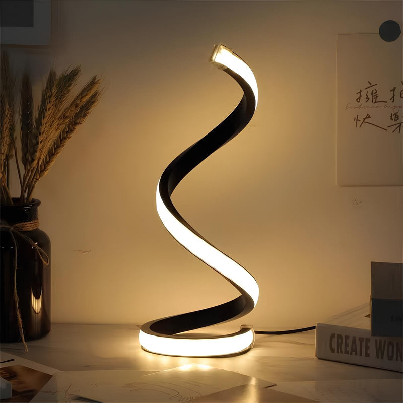 Lampe de table en spirale