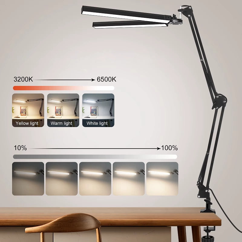 BiLight - Adjustable LED Desk Lamp Dual Arm