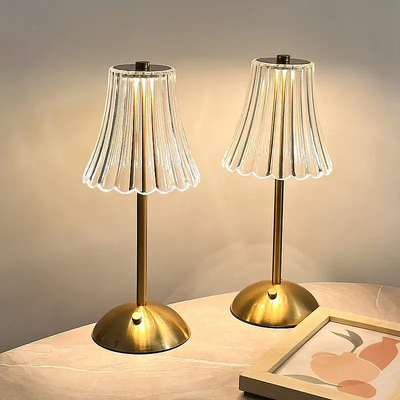 Golden Crystal Table Lamp