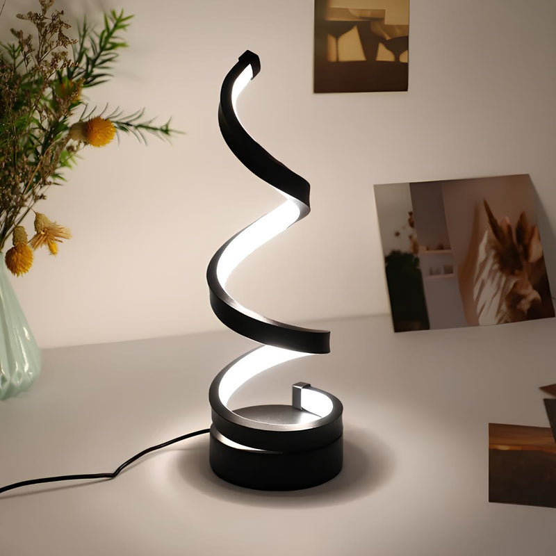 Lampe de table en spirale