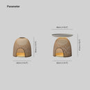 Lampe solaire LED Dôme en rotin